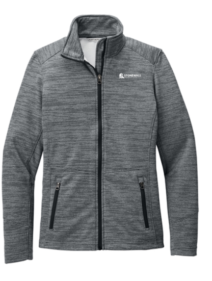 Ladies' Digi Stripe Fleece Jacket - Image 3
